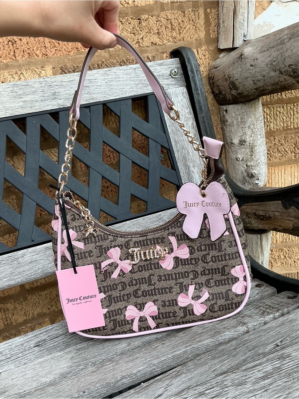 Juicy couture pink bow bag